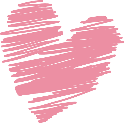 Pink Hand-Drawn Heart with Transparent Background Brush Stroke Design - Download Free Stock Videos Pikwizard.com