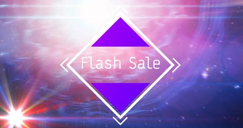 Dynamic Flash Sale Banner with Colorful Cosmic Background