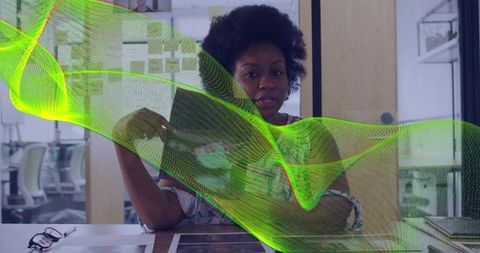Presenting augmented reality data visualization over collaborative meeting table