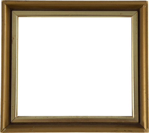 Rustic Wooden Frame with Transparent Interior on Isolated Background