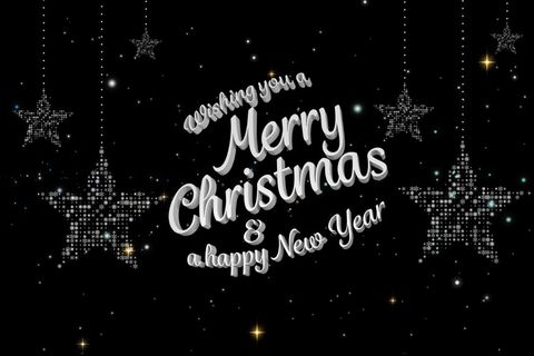 festive christmas new year greeting with sparkling stars - Download Free Stock Templates Pikwizard.com
