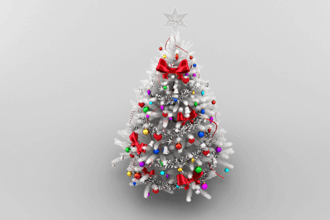 brightly decorated transparent christmas tree with star and ornaments - Download Free Stock Videos Pikwizard.com
