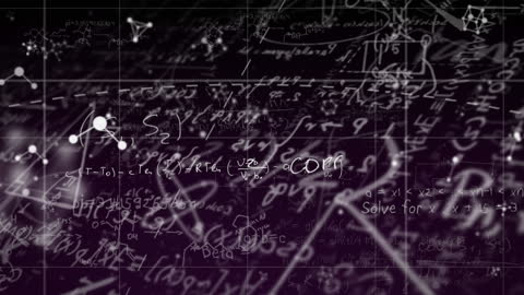 Abstract Science Animation with Math Formulas