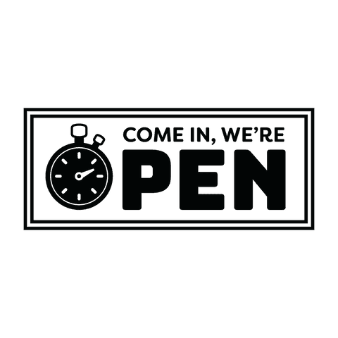 open sign with retro clock illustration on transparent background - Download Free Stock Videos Pikwizard.com
