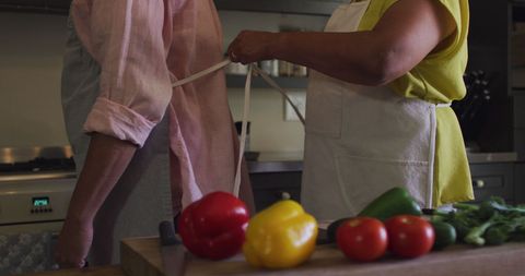 Senior Couple Preparing for Cooking Together at Home