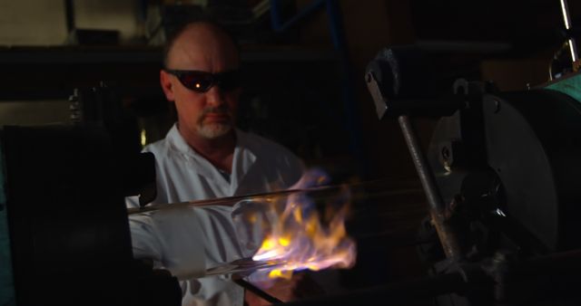 Glassblower Working with Precision - Download Free Stock Images Pikwizard.com