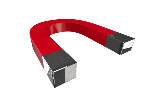 red and silver magnet on transparent background - Download Free Stock Videos Pikwizard.com