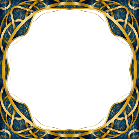 luxury transparent frame with golden ribbon and blue accents - Download Free Stock Videos Pikwizard.com