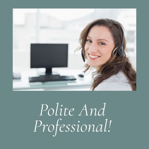 Smiling Receptionist Using Headset at Office Desk - Download Free Stock Templates Pikwizard.com