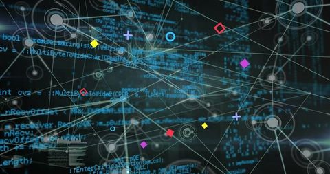 cutting-edge digital network visualization with dynamic data nodes - Download Free Stock Images Pikwizard.com