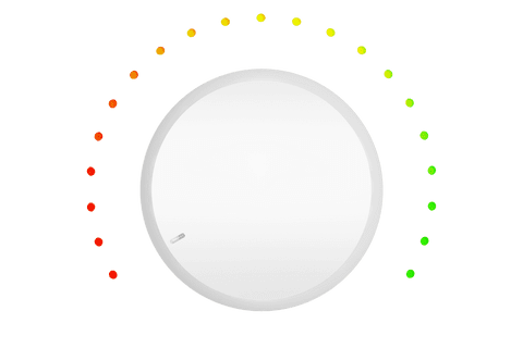 transparent digital knob with colorful indicators on white background - Download Free Stock Videos Pikwizard.com