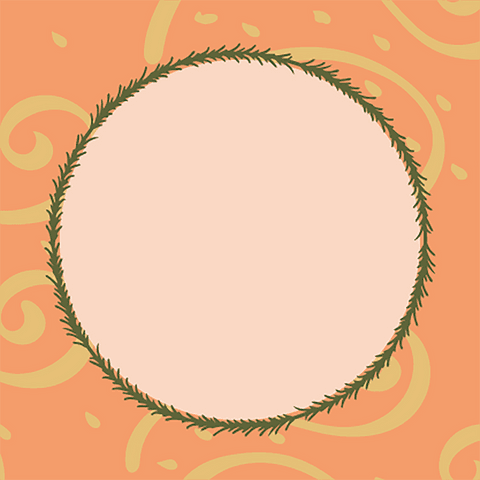 transparent circle frame with plant border on orange background - Download Free Stock Videos Pikwizard.com