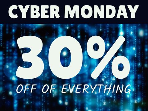 Cyber Monday Sale 30% off Digital Promotion - Download Free Stock Templates Pikwizard.com