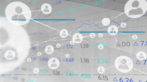 Global Network Connections Overlay on Cityscape Background
