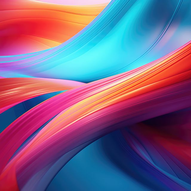 Abstract background with vibrant swirling waves in blue, red, and pink colors. Perfect for use in modern designs, web backgrounds, digital art, advertisements, and posters. It conveys energy, creativity, and dynamism.