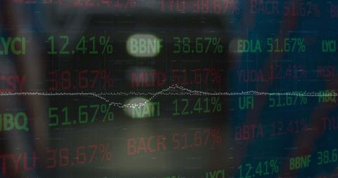 Stock market numbers reflecting global financial trends
