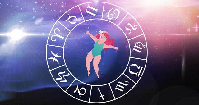 Colorful Zodiac Wheel with Astrology Symbol - Download Free Stock Images Pikwizard.com