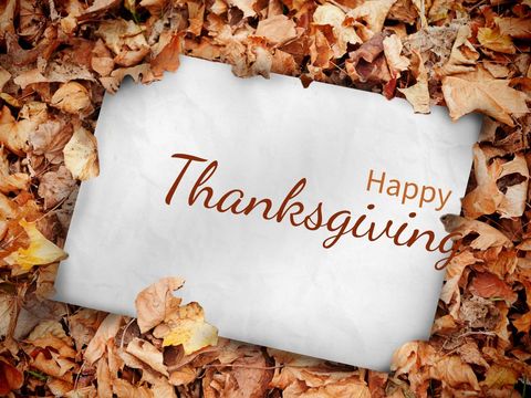 Autumn Leaves Framing Happy Thanksgiving Message - Download Free Stock Templates Pikwizard.com