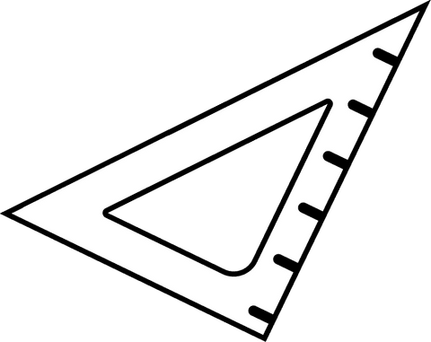 transparent drafting triangle with edge marks for technical design - Download Free Stock Videos Pikwizard.com