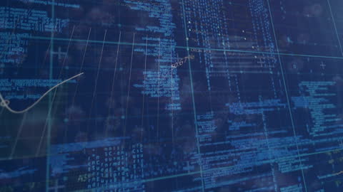 Data Processing Overlay with Floating COVID-19 Cells
