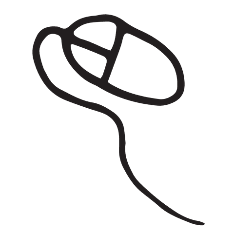 hand drawn computer mouse illustration on transparent background - Download Free Stock Videos Pikwizard.com