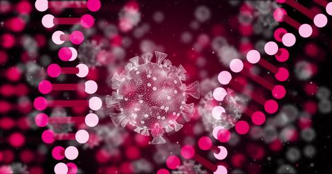 Digital Virus and DNA Helix Composition - Download Free Stock Images Pikwizard.com