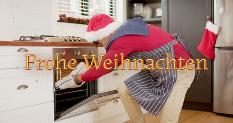 Festive Atmosphere with Woman Baking at Christmas - Download Free Stock Images Pikwizard.com