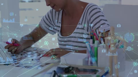 Businesswoman Engaged in Creative Data-Driven Task