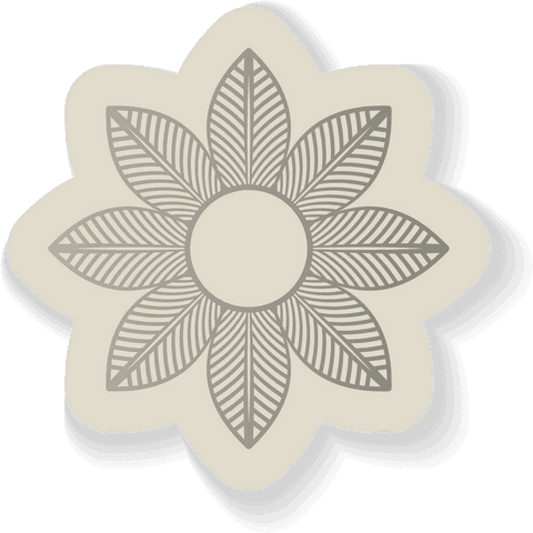 Abstract mandala with transparent background geometric decorative design