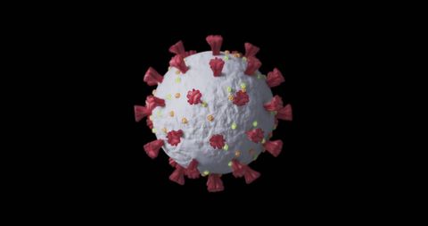 3D Model of COVID-19 Virus on Black Background - Download Free Stock Images Pikwizard.com