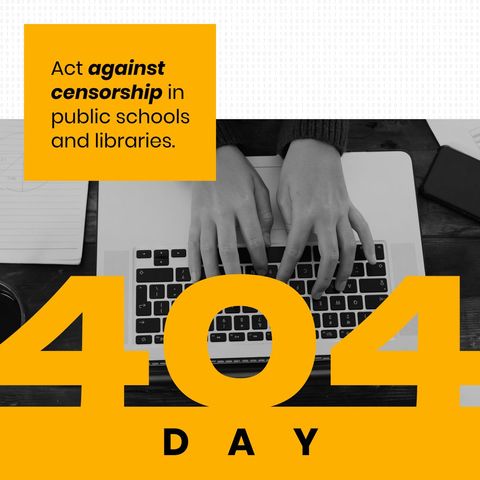 404 Day Concept Promoting Anti-Censorship in Education - Download Free Stock Templates Pikwizard.com