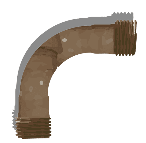 transparent curved metallic elbow pipe with threaded ends - Download Free Stock Videos Pikwizard.com
