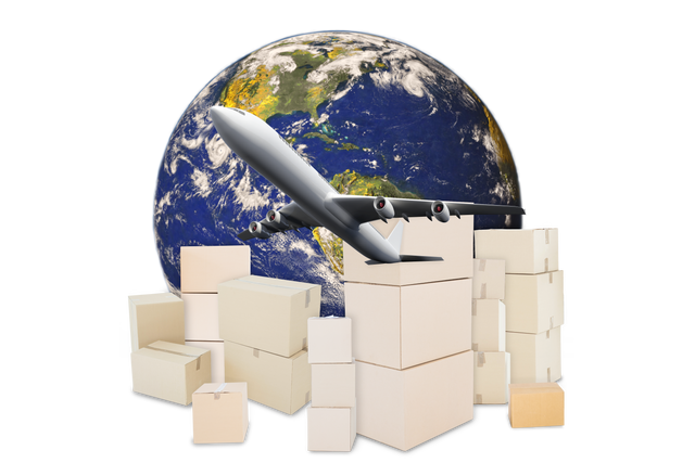 Global Shipping Logistics with Airplane and Box Illustration on Transparent Background - Download Free Stock Videos Pikwizard.com