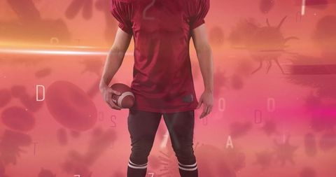 Abstract Concept of American Football Digital Transformation