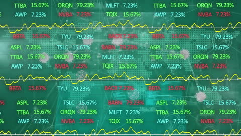 High-Tech Animation Displaying Data Processing on Global Map
