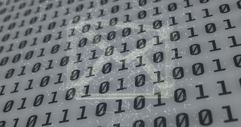 Digital Email Communications and Binary Code Network - Download Free Stock Images Pikwizard.com