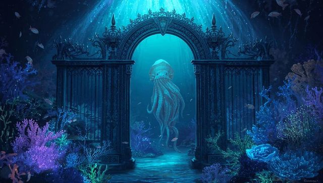 Underwater gateway exploration by mesmerizing cephalopod