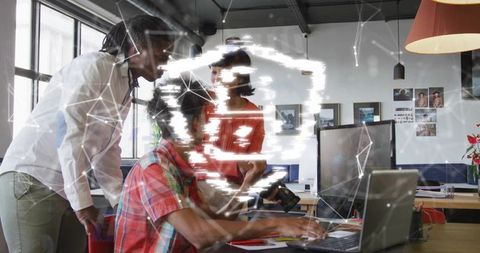 Collaborating Team Using Augmented Reality Analytics in Modern Open Office Workspace