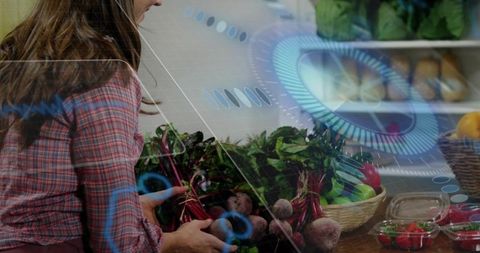 Inspecting Beets with Augmented Reality at Farmers Market Counter