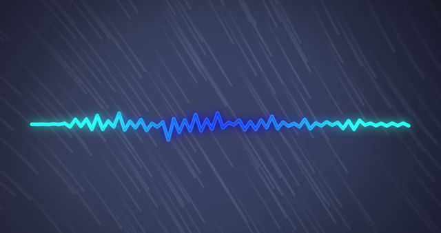 Abstract Blue and Cyan Sound Wave on Gray Background - Download Free Stock Images Pikwizard.com