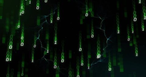 Futuristic Digital Binary Code Matrix - Download Free Stock Images Pikwizard.com