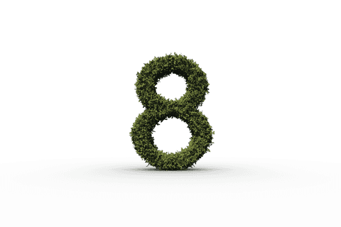 grass textured number eight on transparent background - Download Free Stock Videos Pikwizard.com