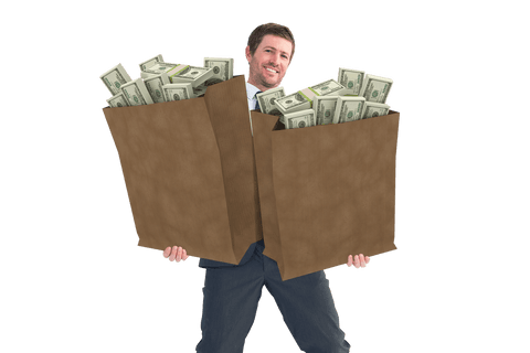 businessman carrying transparent bag of money in corporate suit - Download Free Stock Videos Pikwizard.com