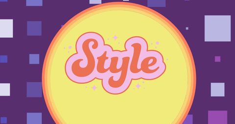 Retro Style Text Circle on Geometric Blue Background - Download Free Stock Images Pikwizard.com