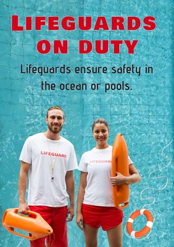 lifeguards on duty ensuring water safety at pool - Download Free Stock Templates Pikwizard.com