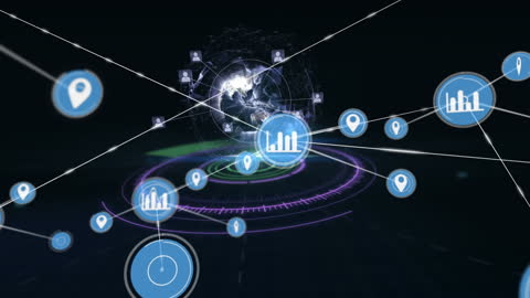 Digital Globe with Data Network Connections