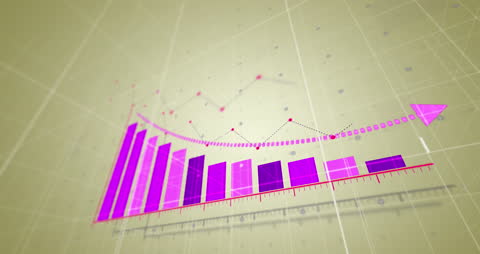 Animated Financial Data on Abstract Background