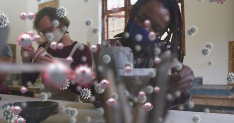 Creative pottery studio adaptation amid pandemic