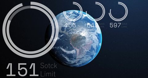 Digital Data Visualization over Earth Background - Download Free Stock Images Pikwizard.com