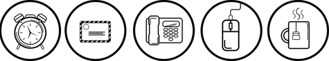 Transparent Circle Icons with Alarm, Letter and However Items - Download Free Stock Videos Pikwizard.com